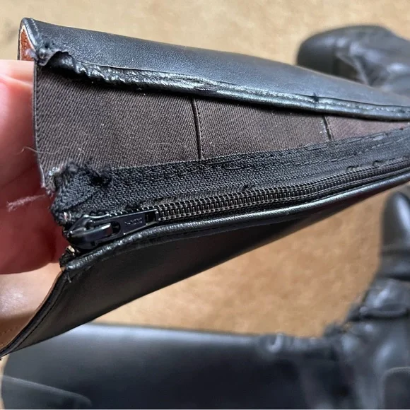 Women's Equestrian Horse Riding Boots Zip Black Lace Up Size US 7.5 European 38 - Picture 3 of 15